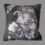 Cushion: Blackbird singing